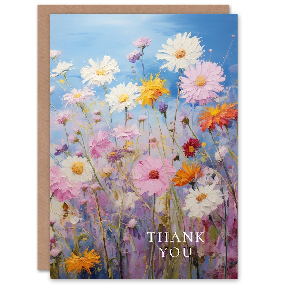 image 1 of Wildflower Field Flowers Thank You Her Card