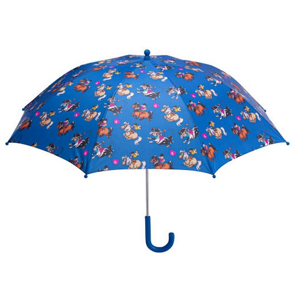 image 1 of Hy Childrens/Kids Thelwell Collection Race Stick Umbrella - Cobalt Blue - One Size
