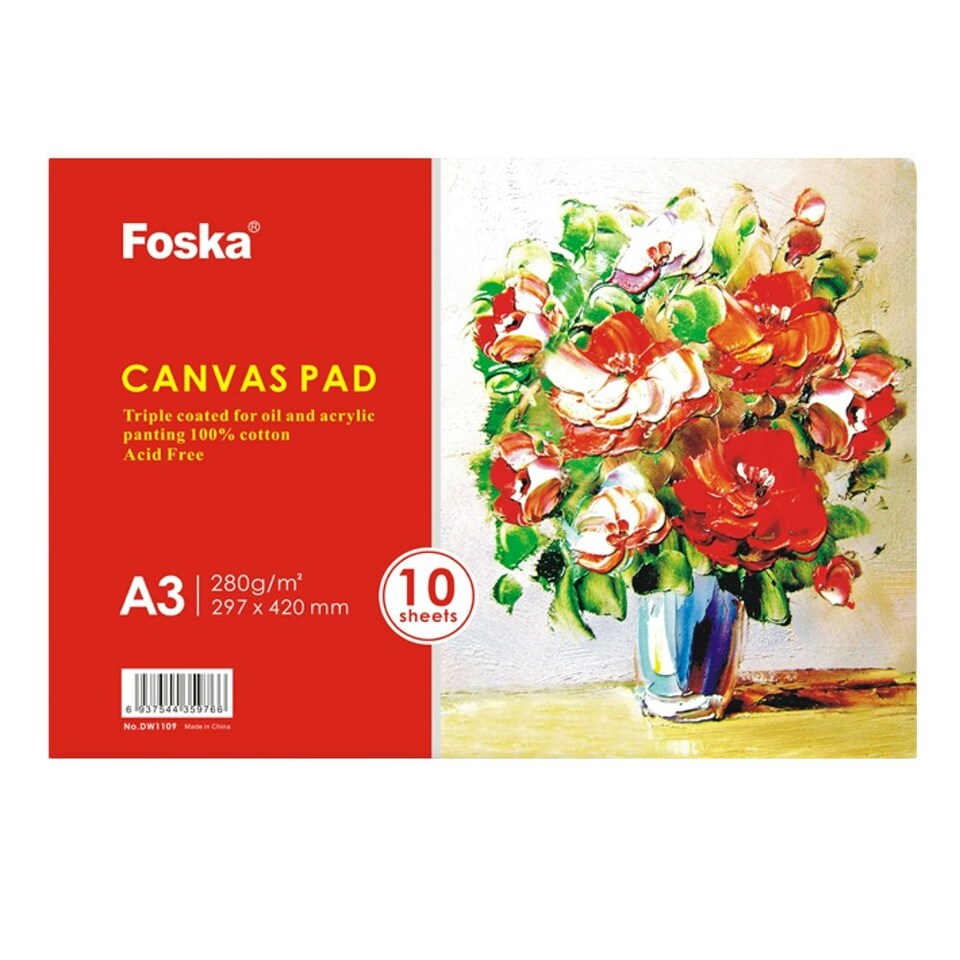 image 1 of A3 10 Sheets Canvas Pad