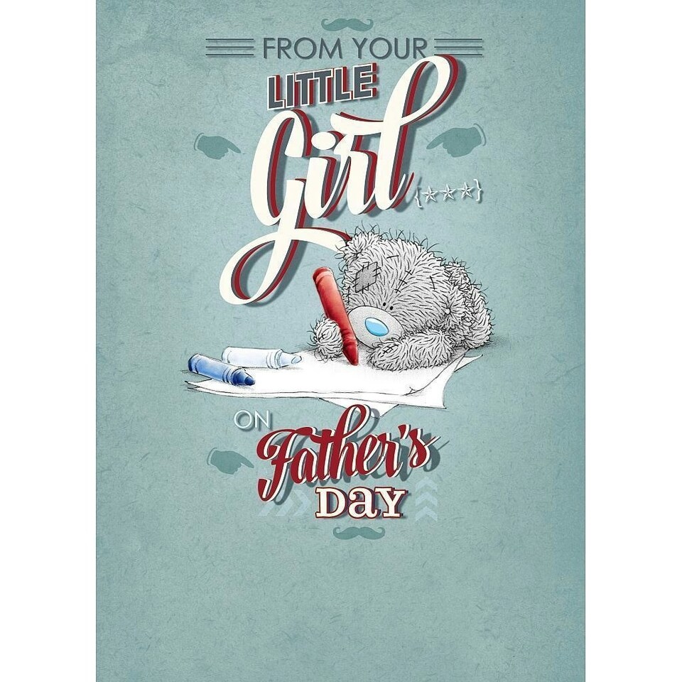 image 1 of From Your Little Girl Me to You Bear Fathers Day Card