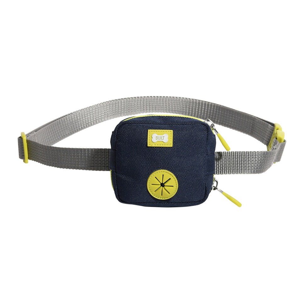 image 1 of 3pc Blue Dog Walking Set with Walk Bag, Medium Reflective Collar & Medium Double-Handled Reflective Lead