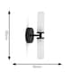 image 7 of ValueLights Canya Black 2 Way IP44 Frosted Glass Wall Light | Black