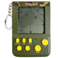 Commando Keyring Arcade Game with LCD Screen & Classic Gameplay