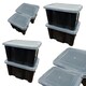 image 1 of 3 x Stackable 24 Litre Black Plastic Storage Containers With See Through Transparent Lids For Home/Office Black