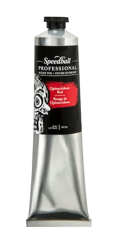 Speedball Professional Relief Ink, Quinacridone Red, 5oz