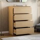 image 2 of Vida Designs Denver 4 Drawer Chest of Drawers Bedroom Storage, Pine