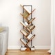 image 5 of Levede 9 Tier Wooden Tree Bookshelf Corner Bookcase Modern Display Storage Rack