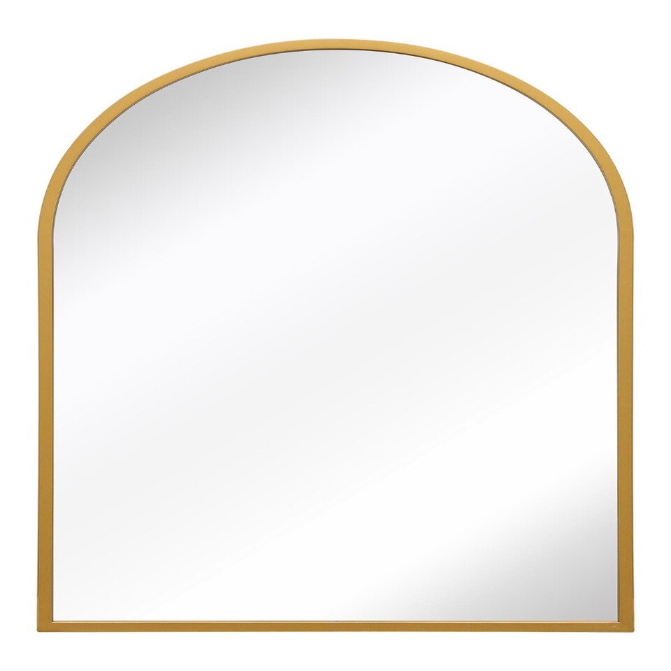 image 1 of The Arcus - Gold Metal Framed Arched Wall Mirror 47" X 31" (120CM X 80CM). Suitable for Inside and Outside. Gold