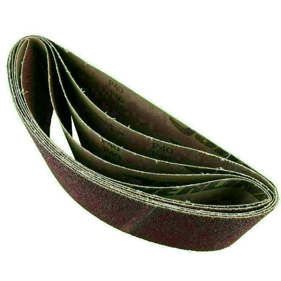 image 1 of Belt Power File Sander Abrasive Sanding Belts 610mm x 100mm Mixed Grit 20pk