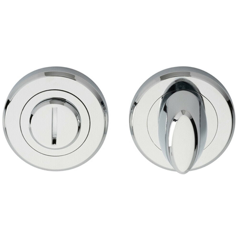 Loops Thumbturn Lock & Release Handle Beveled Edge Concealed Fix Polished Chrome