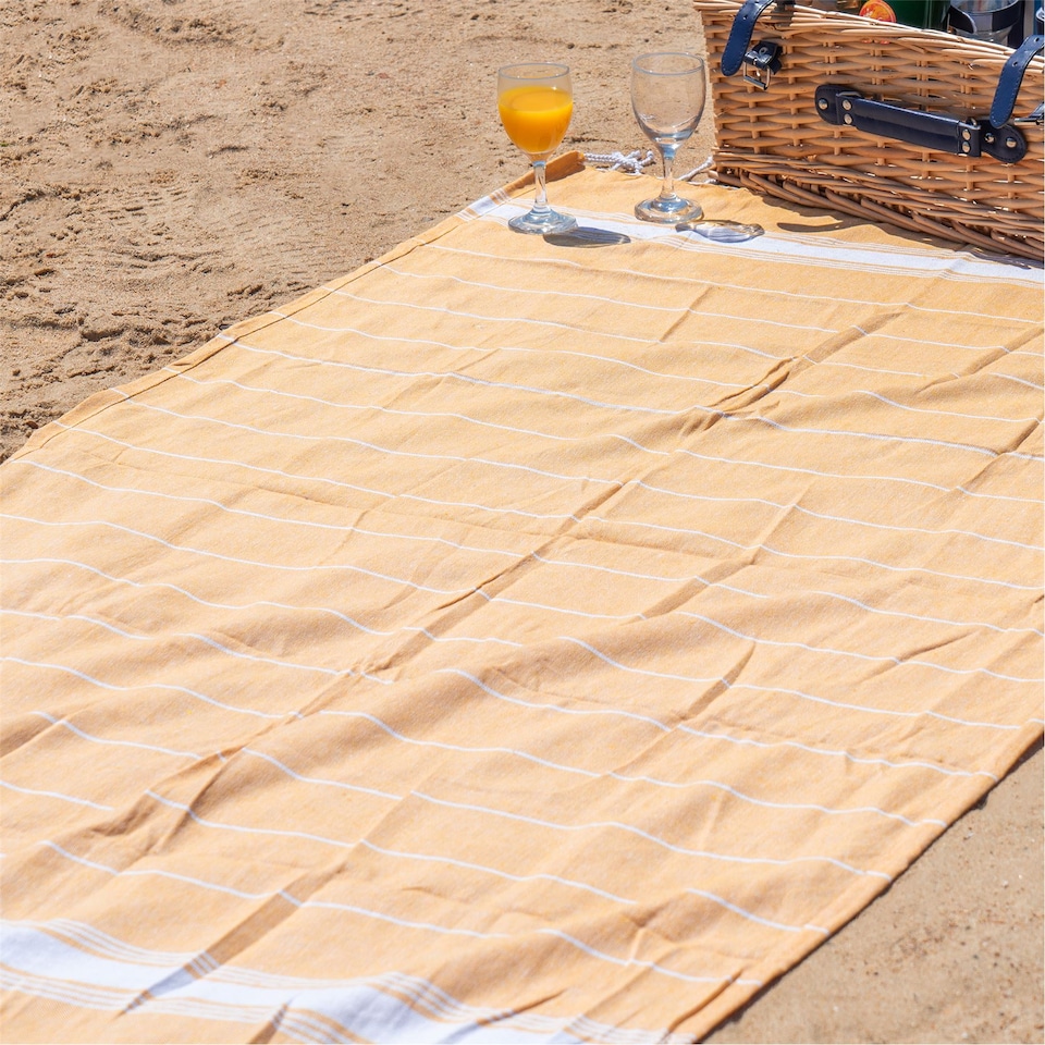 image 1 of Nicola Spring Turkish Cotton Bath Towel - 170 x 90cm - Mustard | Yellow | Yellow