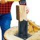 image 1 of SPARES2GO Kindling Splitter Log Wedge Heavy Duty Wood Splitting Firewood Timber Mounted Chisel (Large)