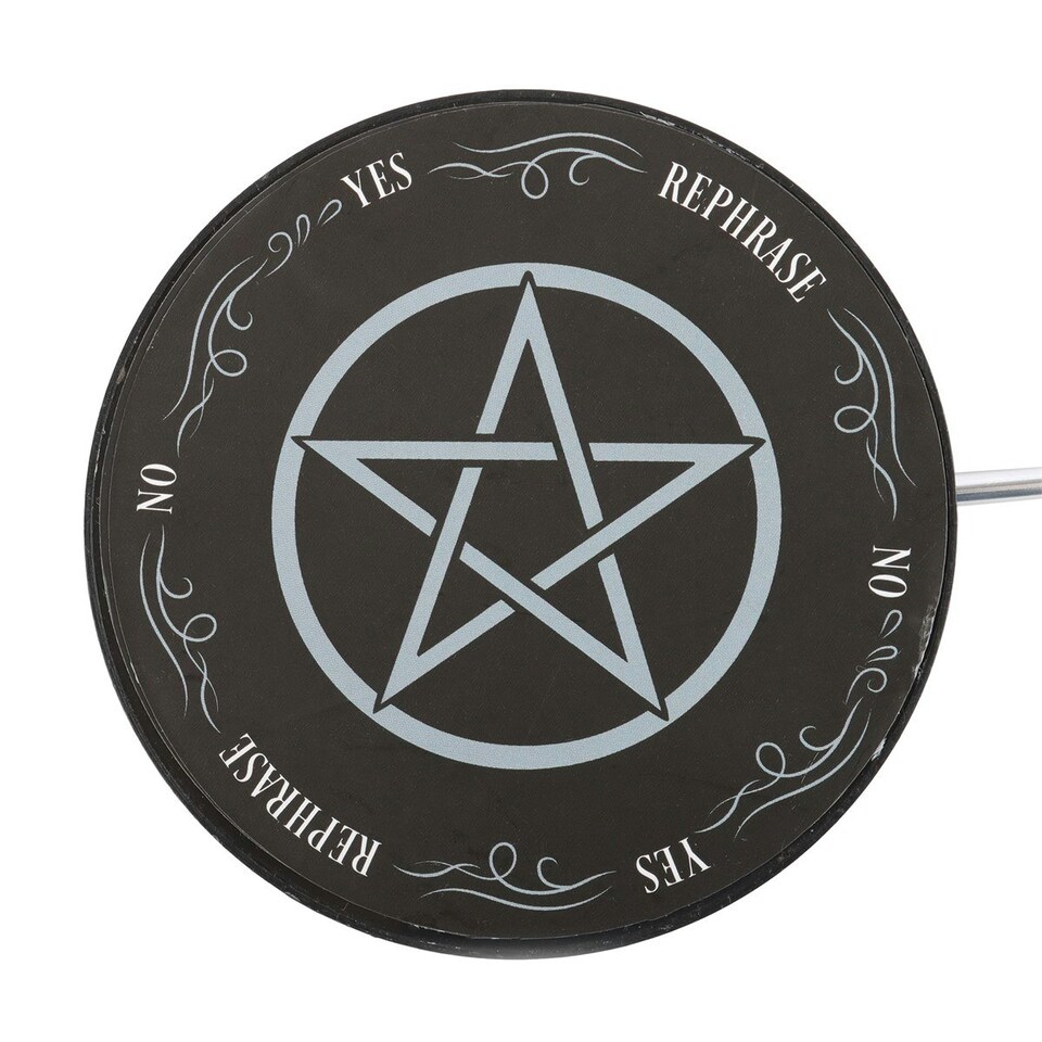 image 1 of Something Different Gothic Pentagram Pendulum Decision Maker - Black/White - One Size