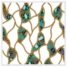 Chains & snake skin (Picutre Frame) White | L