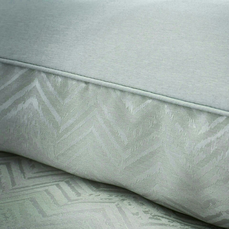 image 1 of Portfolio Home Antibes Chevron Waves Soft Easy Care Bed Linen Bedding Duvet Cover Set Silver | Double