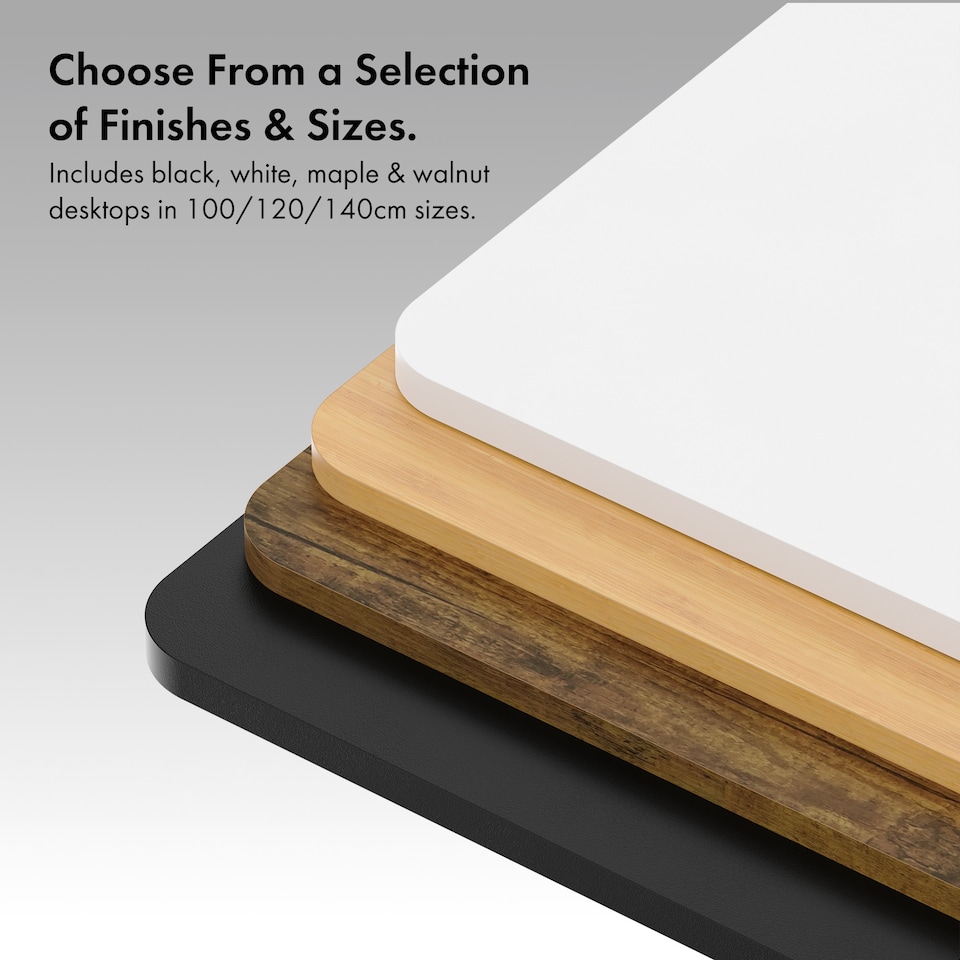 image 1 of Vonhaus Light Wood Maple Effect Electric Standing Desk 120x60cm