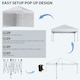 image 4 of Outsunny 3x3 (M) Pop Up Gazebo Party Tent w/ 2 Sidewalls, Weight Bags, White