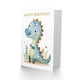 image 2 of Cute Dinosaur Cartoon Drawing Fun Kids Girl Child Kids Birthday Card