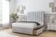 image 4 of Sloomy Kansas Silver Naples Divan Bed Base 4 Drawers With 26 Inch Strutted Headboard | Silver | Silver | Double | 1