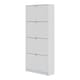 image 3 of Shoes Shoe Cabinet 4 Flip Down Doors and 2 layers in White