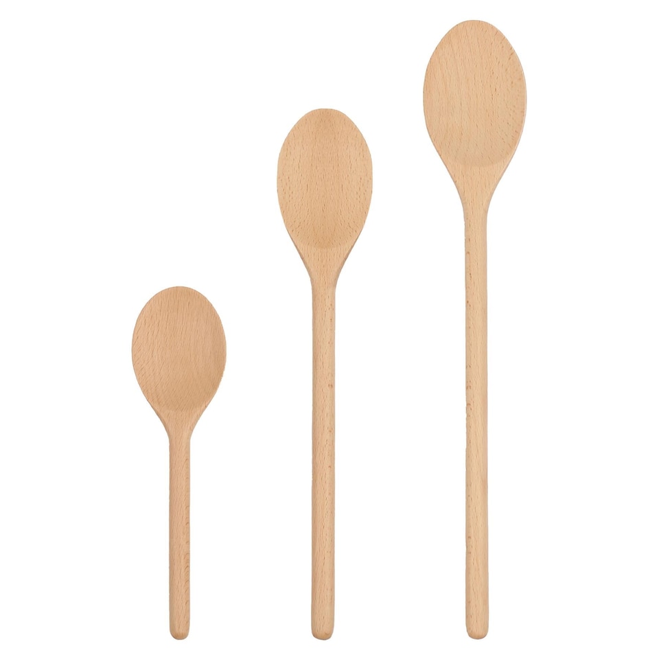 image 1 of Argon Tableware 3pc Wooden Cooking Spoon Set