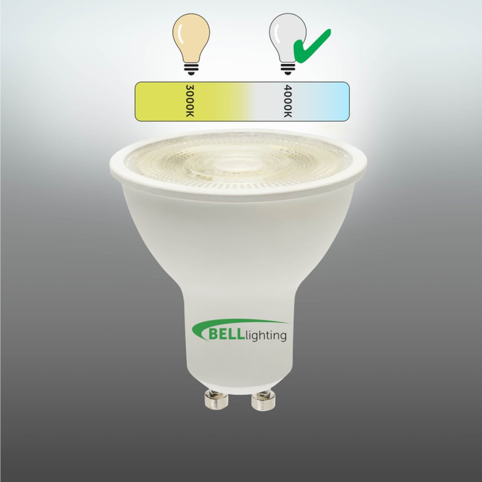 image 1 of BELL Lighting GU10 Dimmable LED Spotlight 4.4W Natural White 4000K Light Bulbs