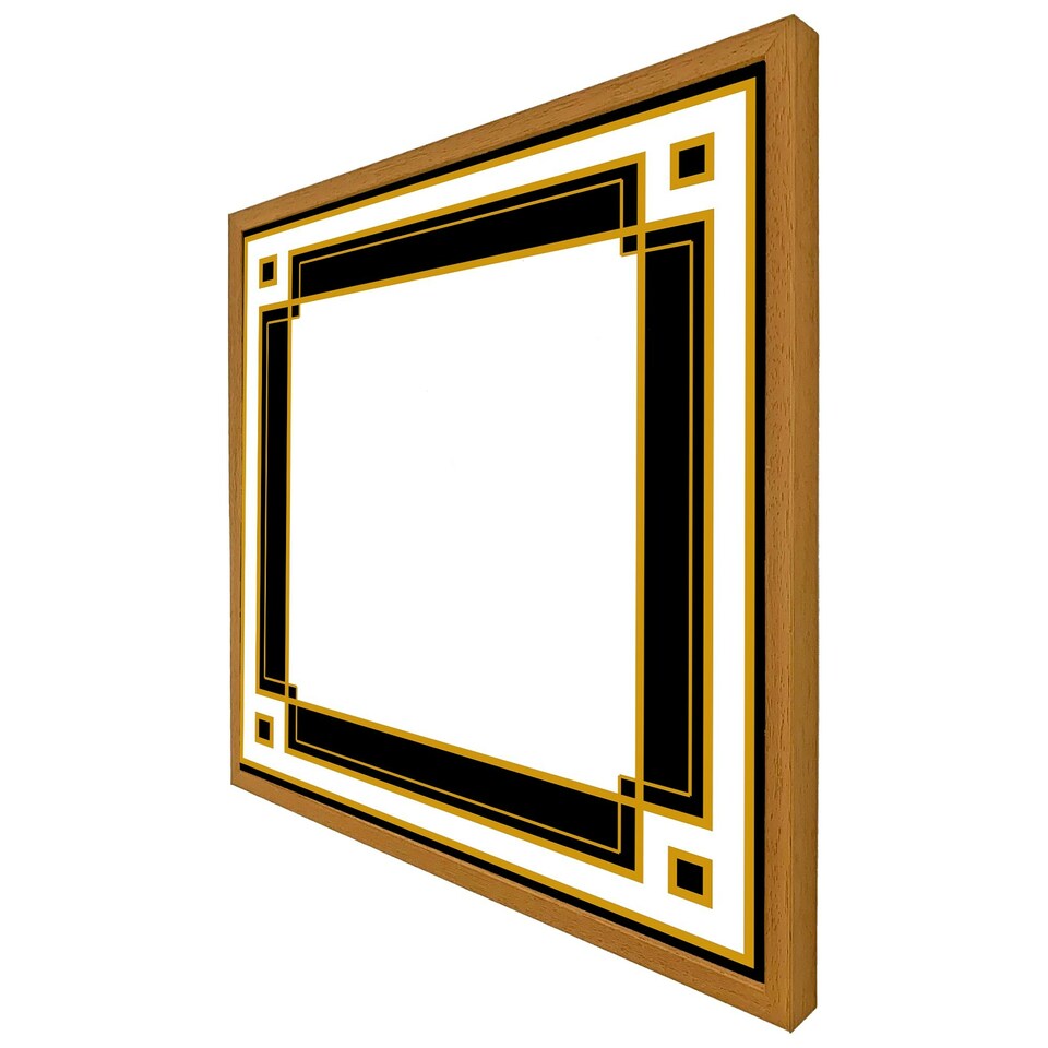image 1 of Art deco black & gold (Picture Frame) White | S