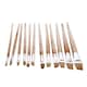 image 2 of 12pc Jumbo Flat Artist Brushes Wooden Handles Paint Brush Model Crafts