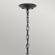 image 3 of Vandalia 1 Light Small Outdoor Ceiling Chain Lantern Black, E27