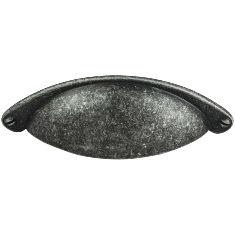 Loops Traditional Cup Pull Handle 104 x 26mm 64mm Fixing Centres Pewter