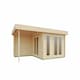 image 2 of Anders-Log Cabin, Wooden Garden Room, Timber Summerhouse, Home Office - L688 x W414.8 x H233.7 cm Brown