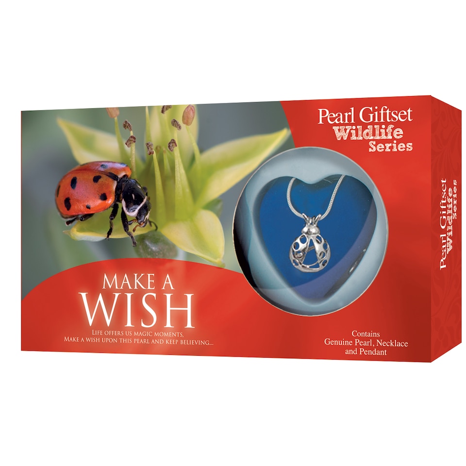 image 1 of Wildlife Series Ladybird Open-Your-Own Pearl Pendant Necklace Gift