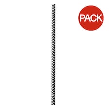 Unique Party Paper Chevron Straw (Pack of 10) - Black/White - One Size