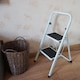 image 3 of Gr8 Home 2 Step Ladder Folding Stool Non Slip Tread Heavy Duty Steel Foldable Home DIY