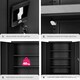 image 4 of Filing Cabinet - 4 adjustable shelves, lockable, 140 x 90 x 40 cm Black