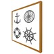 image 4 of Nautical icons (Picture Frame) Brown | L