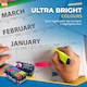 image 7 of 48pk Highlighter Pens – Bright Fluorescent Chisel Tip Markers, Quick-Drying Non-Bleed for Office, Study, Planners & Diaries