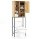 image 1 of COSTWAY Freestanding Toilet Storage Cabinet Bathroom Rack