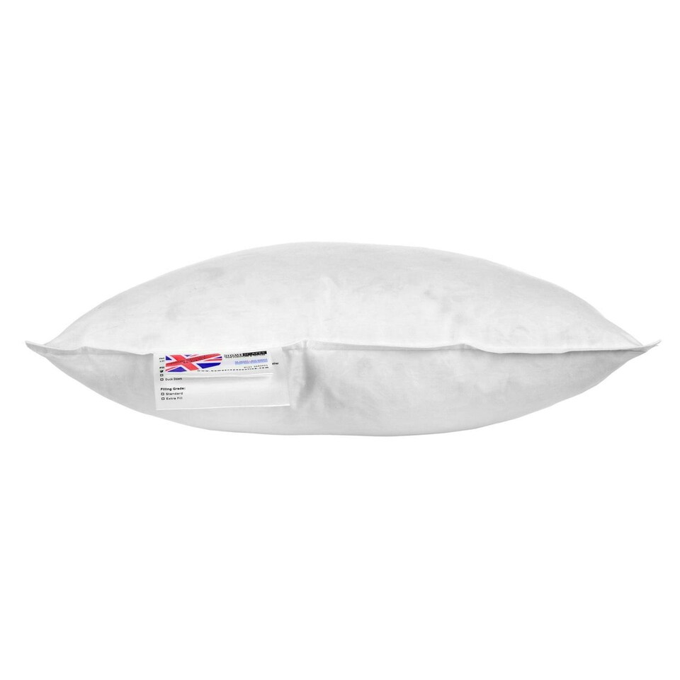 image 1 of Homescapes Luxury Duck Feather and Down Cushion Pad Insert Inner 40 x 30 cm (16 x 12 inches) | White | 40 x 30 cm (16 x 12")