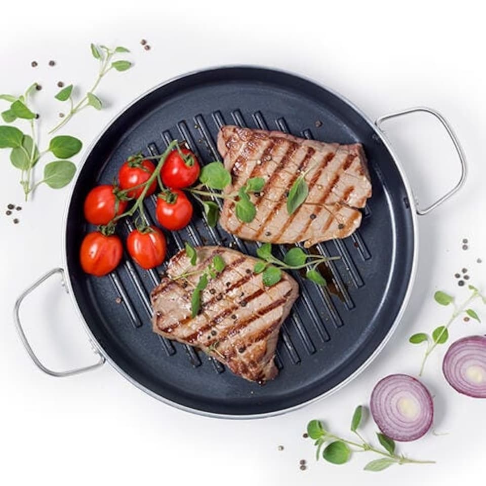 image 1 of GreenPan Essentials 28cm Round Grill Pan