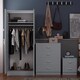 image 9 of FWStyle Tunis 3 Piece Bedroom Furniture Set - Matt Grey - Wardrobe + Chest + Bedside