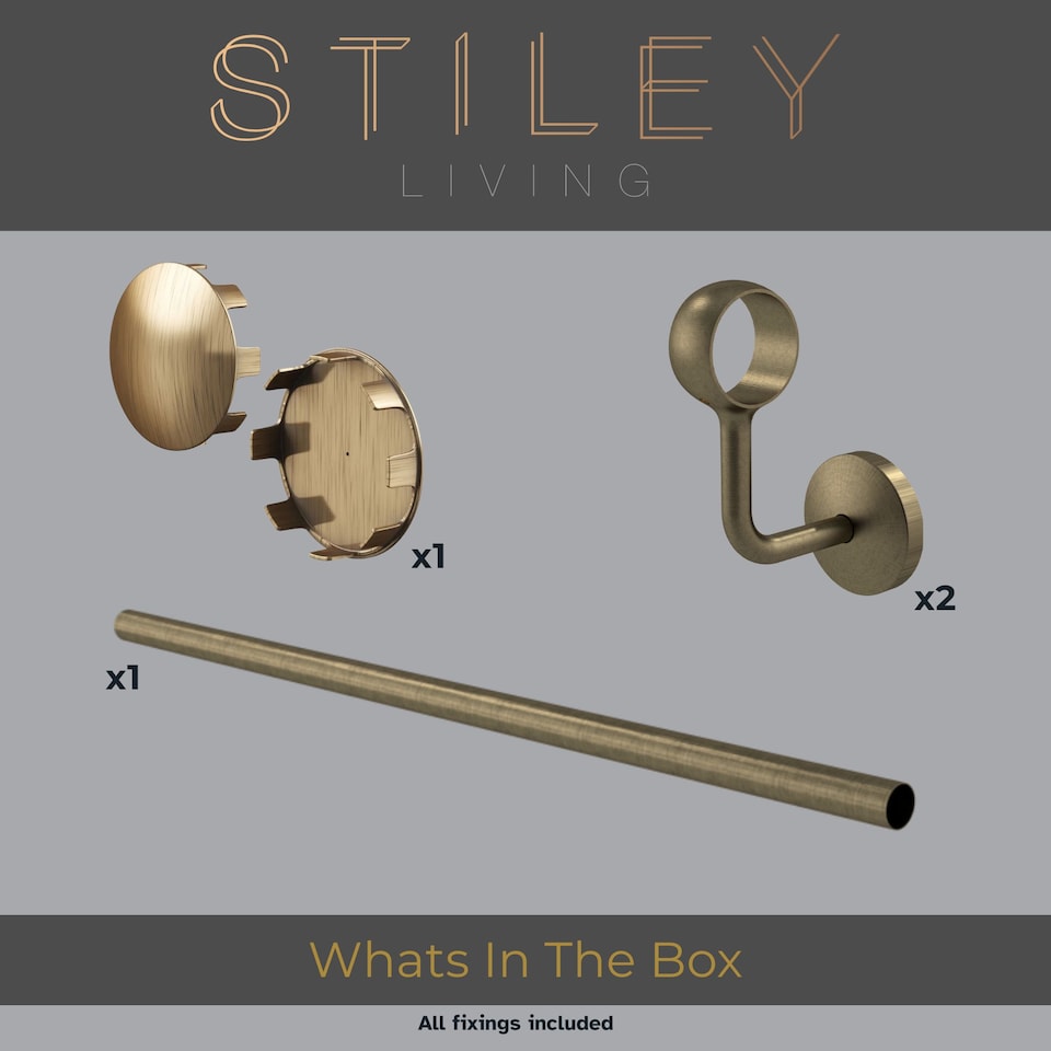 Stiley Stiley Living Wall Mounted Handrail Kit, Banister System with Brackets ...