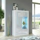 image 2 of White Display Cabinet 93cm Gloss Doors Free LED Modern Storage Unit | White