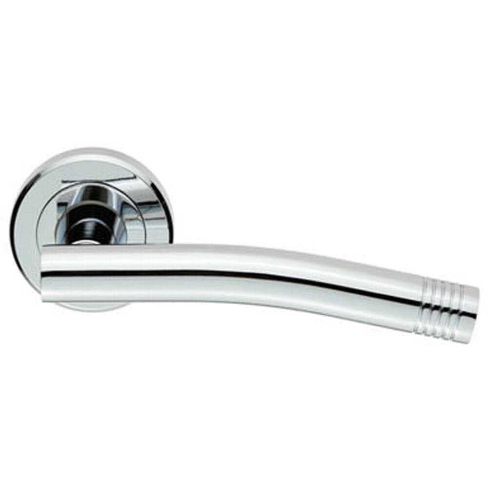 Loops PAIR Round Bar Handle with Arch Concealed Fix Round Rose Polished Chrome