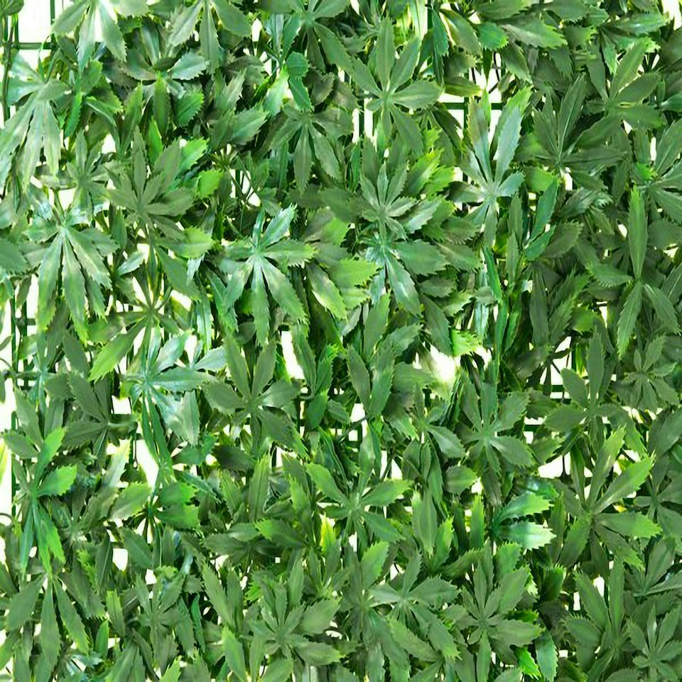 image 1 of Primrose Green Acer Artificial Patio Outdoor Hedge Panel 50cm x 50cm
