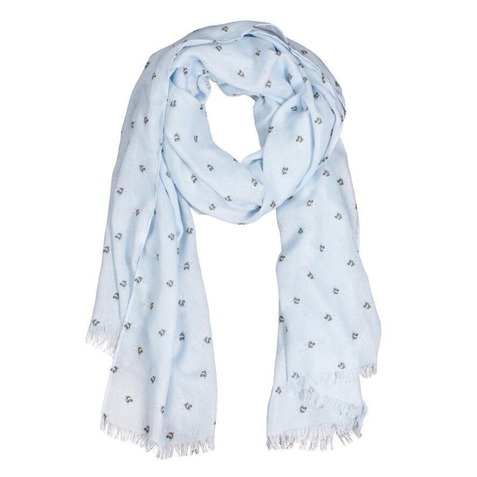 image 1 of Wrendale Designs Flight of the Bumble Bee Scarf with Gift Box