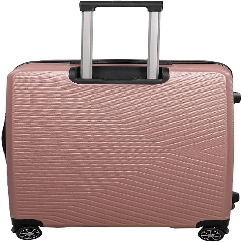 image 1 of Alivio Lightweight Hard Shell ABS Luggage Suitcase Set (Rose Gold) Gold | Rose Gold | Large