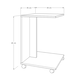 image 5 of Adore Florida Matt White Sofa Laptop Table on Castors - Mobile Side Table White