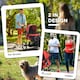image 8 of PawHut Three-Wheel Pet Stroller, for Medium, Small Dogs, Foldable Cat Pram - Red