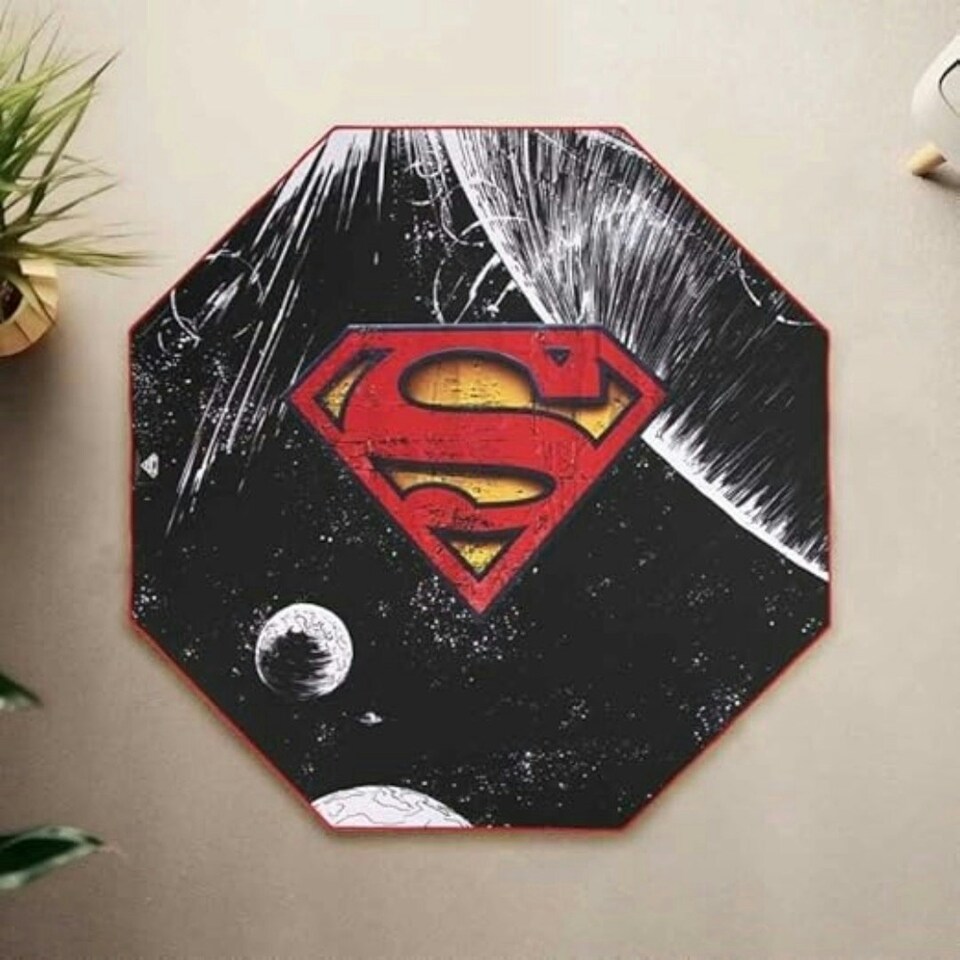 image 1 of Superman Gaming Floor Mat Black